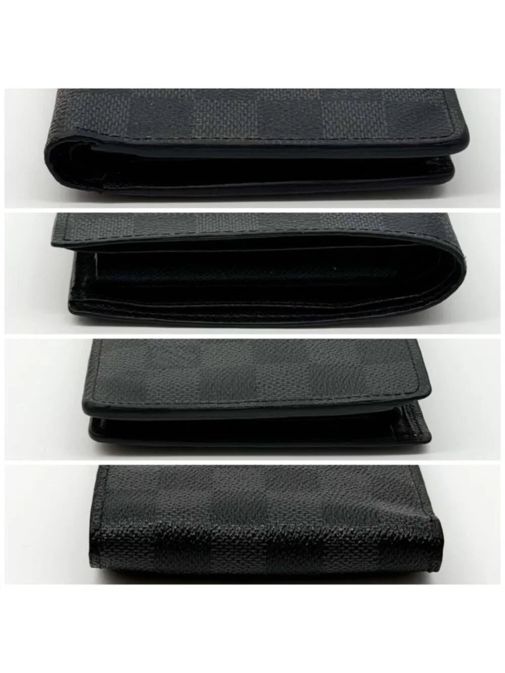 Louis Vuitton Portefeuille Marco Damier Graphite Compact Black Wallet